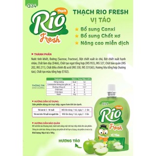 MẪU MỚI (MIX 3 VỊ) Thạch  Rio Fesh G24 ( 1 thùng 6 hộp - 36 gói)