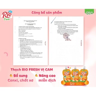 MẪU MỚI (MIX 3 VỊ) Thạch  Rio Fesh G24 ( 1 thùng 6 hộp - 36 gói)