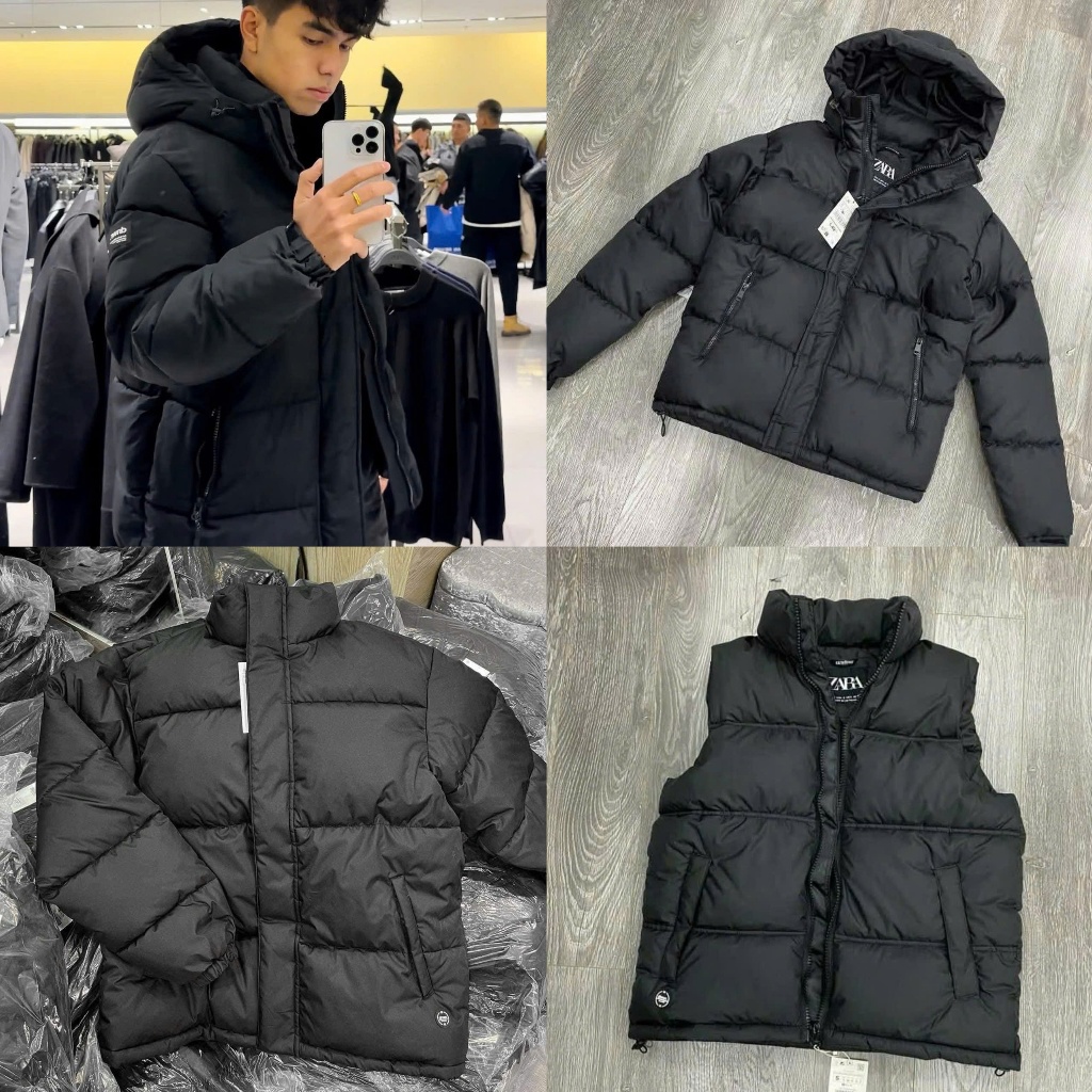 Phao & Gile Zara [OUTLET] Chần bông Unisex nam/nữ