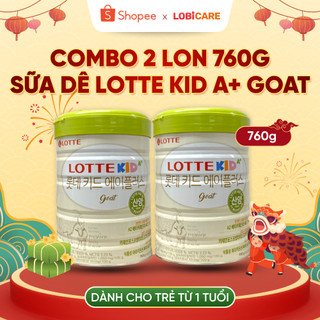  ComBo 2 Lon Sữa Dê Bổ Sung Canxi Lotte Kid A+ Hàn Quốc Sữa Bột Giúp Phát Triển Chiều Cao Cho Bé 760g 144 