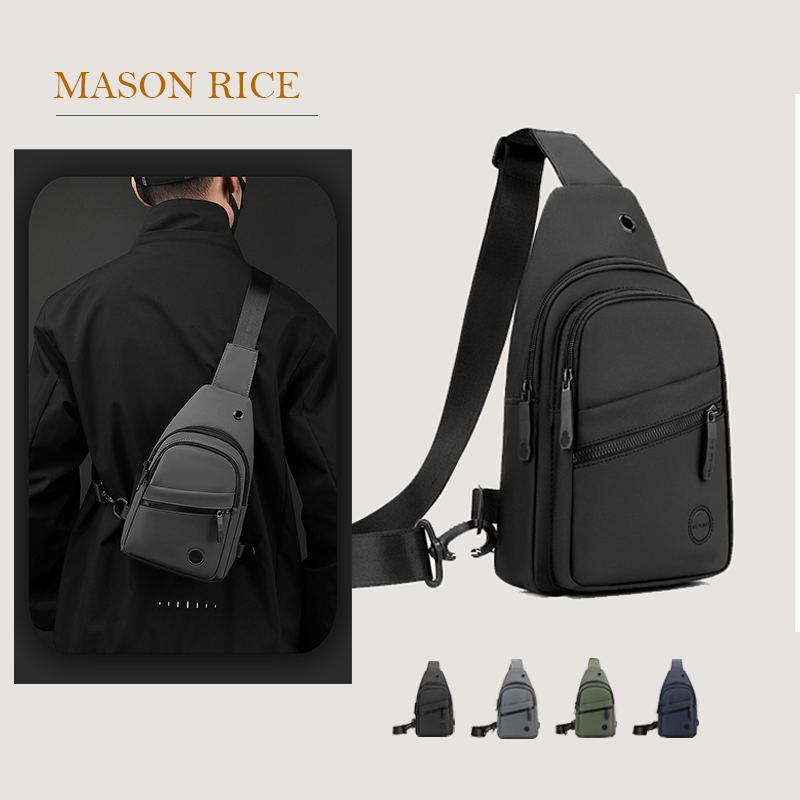 Túi đeo chéo nam Mason Rice chống nước chất liệu Nylon nhỏ gọn cao cấp TC011