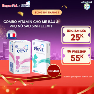  Combo Vitamin Bầu Tổng Hợp Elevit Cho Phụ Nữ Mang Thai Sau Sinh và Thực phẩm bảo vệ sức khỏe Elevit Breastfeeding 