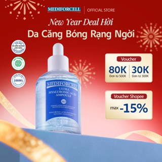   100ml  Tinh Chất Cấp Ẩm Sâu Căng Bóng Sáng Da Mediforcell Ultra Hyaluronic Acid Ampoule 100ml 