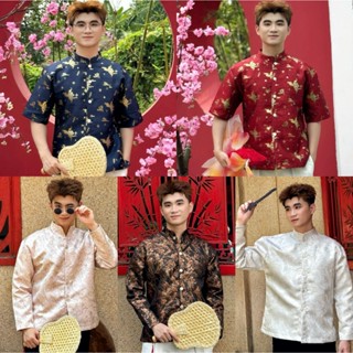  Áo Dáng Ngắn Cách Tân Kim Ngân Phú Quý Chất Vải Gấm Ánh Kim Sang Trọng Phối Nút Kiểu Tinh Tế Mr Smile 99 SM154 