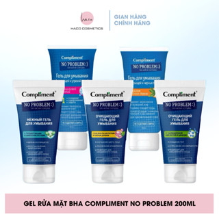  Gel rửa mặt BHA Compliment No Problem làm sạch sâu giảm viêm & mụn 200ml 
