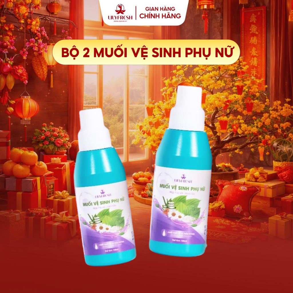 [LIVE] Bộ 2 Muối Vệ Sinh Phụ Nữ LilyFresh, Dung Dịch Vệ Sinh Trầu Không Hỗ Trợ Giảm Mùi, Giảm Ngứa, 
