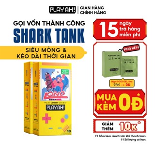 Combo 2 hộp 3 hộp Bao Cao Su PlayAh Last Long Siêu Mỏng Kéo Dài Thời Gian Hộp 10 bao size 52mm 