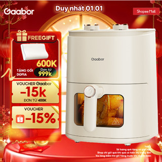  Nồi chiên không dầu 5L Gaabor AF-45M01A nút cơ thế hệ mới cửa kính trong suốt núm đôi tuần hoàn khí 