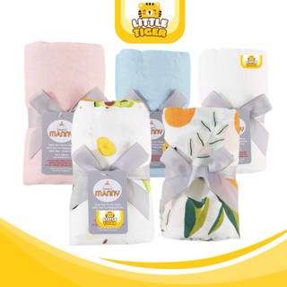 Khăn tắm sợi tre Manny 2 lớp mỏng cho bé chât liệu 100% sợi tre mềm mịn an toàn cho da bé
