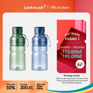 Bình nước nhựa thể thao LocknLock Two-way Sports Bottle 520ml   680ml - Nắp đôi có quai xách tritan an toàn  2 màu 