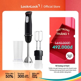  Máy xay cầm tay đa năng Lock&Lock Multi-purpose 2 in 1 Hand Blender màu đen EJM516BLK 