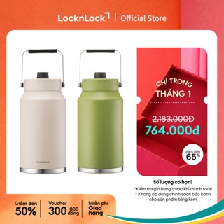  Bình giữ nhiệt Locknlock Slo Water Jug LHC4302 dung tích 4L bằng thép không gỉ - 2 Màu  Be Xanh Lá  
