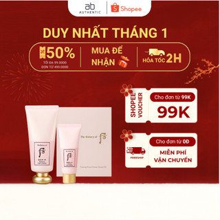  Sữa rửa mặt dưỡng ẩm sáng da Whoo hồng Hydrating Foam Cleanser - AB AUTHENTIC 