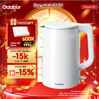   LIVE  Bình đun siêu tốc Gaabor EK20M dung tích lớn 2L công suất 1500W lòng inox nấu sôi nhanh an toán tiết kiệm điện 
