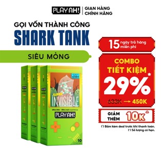  Combo 2 hộp 3 hộp Bao Cao Su PLAYAH Super Invisible Siêu Mỏng Hộp 10 bao size 52mm 