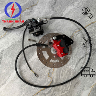 Bộ Phanh Đĩa Trước VC K1 V1 Kèm Tay Phanh Bình Dầu Đĩa Dây Thắng Dầu Xe Điện