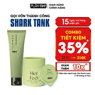  Combo Gel Bôi Trơn 100ml + Bao Cao Su PlayAh Hộp 10 Siêu Mỏng 003 Kéo Dài Thời Gian Thêm Gai Ôm Khít 