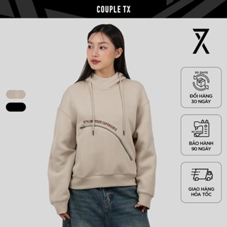  Áo Khoác Hoodie Nữ Couple TX Thun 2 Da Túi Khóa Kéo Form Oversize Boxy WHO 2027 