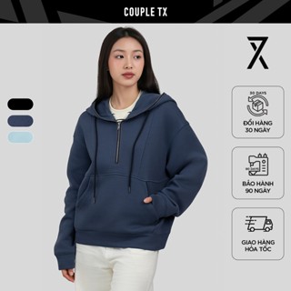  Áo Khoác Hoodie Nữ Couple TX Thun 2 Da Dây Kéo Form Oversize Boxy WHO 2026 