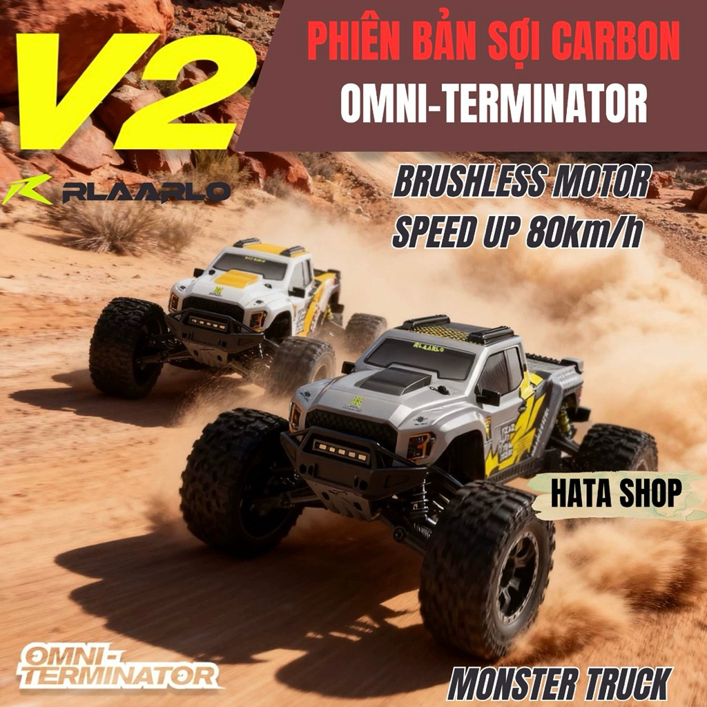Rlaarlo Omni-Terminator V2 Xe Đua Điều Khiển Từ Xa Bản Carbon Mini 1/10 Tốc Độ 80km/h Không Chổi Tha