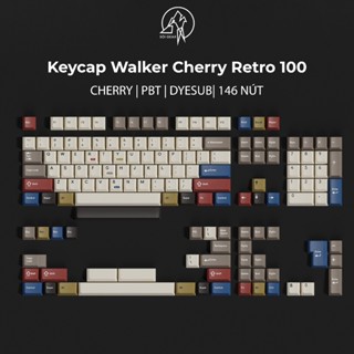   HỎA TỐC HN - HCM  Bộ nút bàn phím cơ | Keycap Walker Cherry Retro100 | PBT Dyesub 