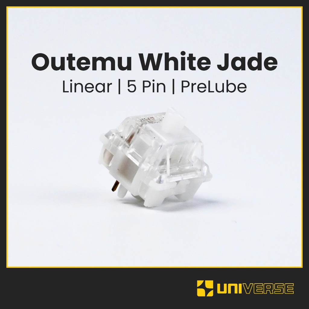 10 Switch Outemu Jade White 5 Pin Switch Linear PC + POM Switch Công tắc bàn phím Switch Jade White 