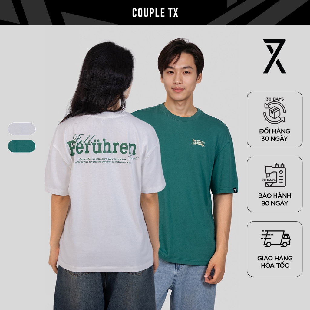 Áo Thun Gia Đình Couple TX In Lụa Typo Beruhren FW25 Form Relax TS 466