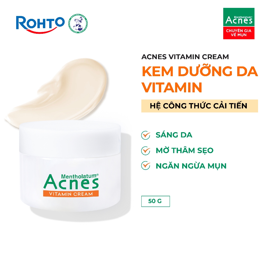 Kem dưỡng vitamin làm sáng da mờ sẹo thâm Acnes Vitamin Cream