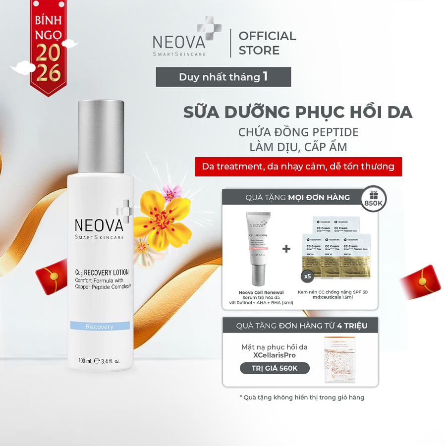 Sữa dưỡng phục hồi Neova Cu3 Recovery Lotion 100ml