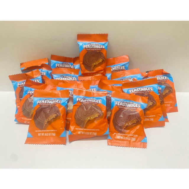 Socola MrBeast bơ đậu phộng FEASTABLES Creamy Peanut Butter Cup 10 gói