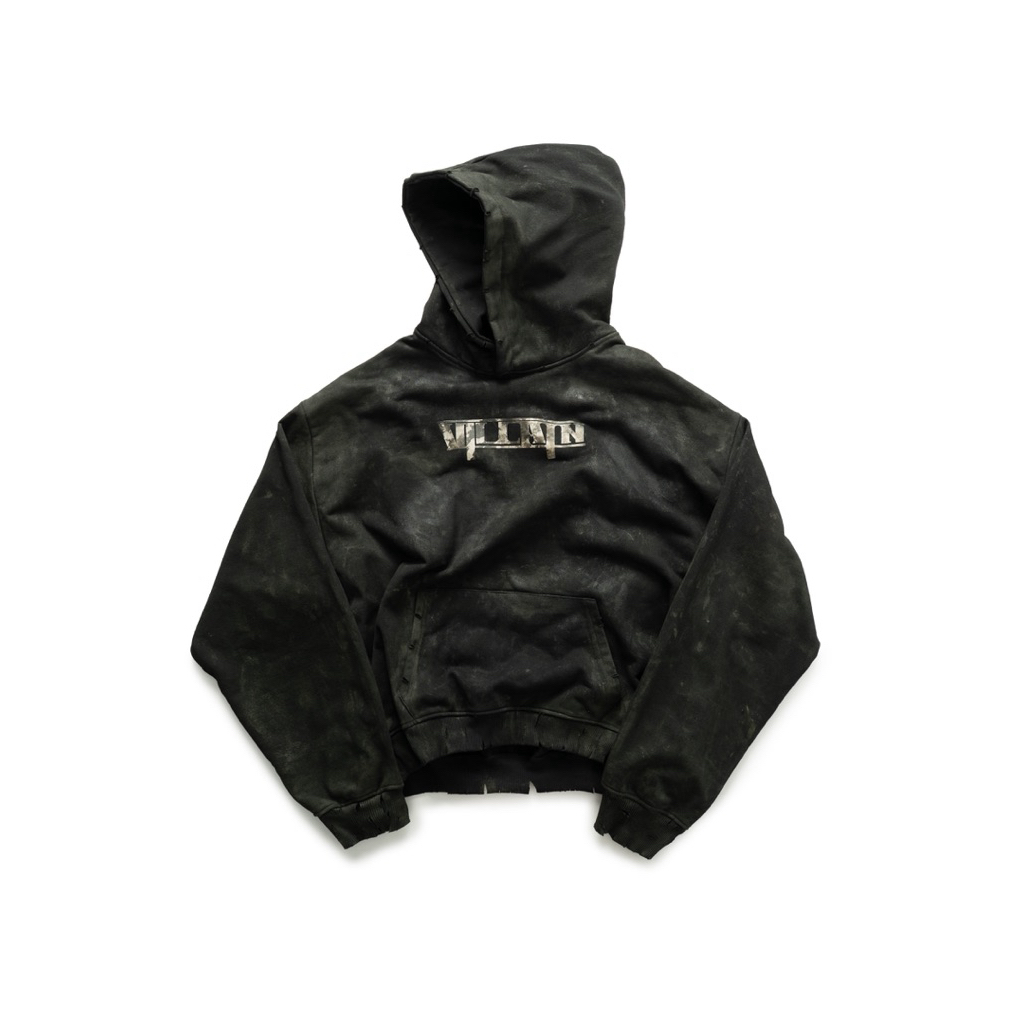 VL BOX TYPO WASHED HOODIE