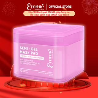  Hộp Mặt nạ 100 Miếng pad 5% NIA Sáng da Mờ thâm SEMI-GEL MASK PAD FOR DULL SKIN AND LARGE PORES 180ml Emmie by HappySkin 