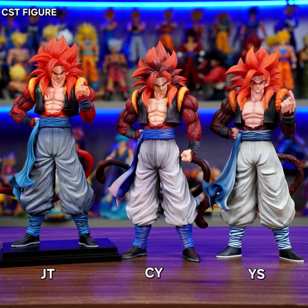 Mô hình Gogeta ssj4 JT cao 34cm+ Gogeta ssj4 YS+ Gogeta ssj4 CY cao 31cm