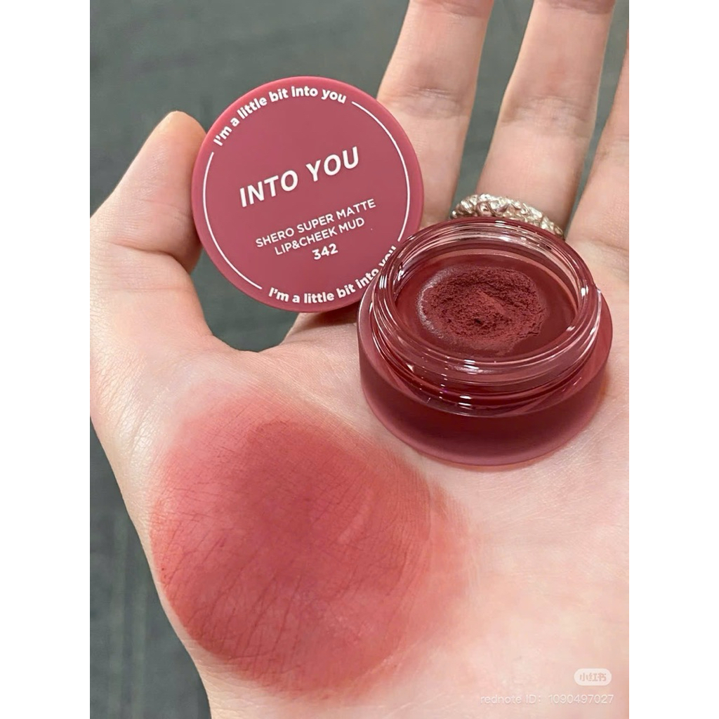 Son Bùn Dạng Hũ INTO YOU Cosmetic Mịn Lì Dùng Cho Cả Môi Và Má Trọng Lượng Lớn PD01 5g