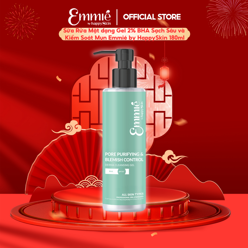 Sữa Rửa Mặt dạng Gel 2% BHA làm Sạch Sâu Và Kiểm Soát Mụn Emmie Pore Purifying & Blemish Control Der
