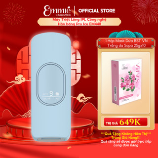  Máy Triệt Lông IPL Công nghệ Hàn băng Pro ICE EM448 Emmie by HappySkin TẶNG 1 Hộp Mask Sapa Dưỡng sáng 25gx10 
