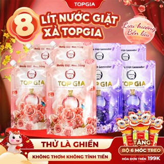  Nước Giặt Xả TOPGIA Hương Lavender và Hương Hoa Hồng Dung Tích 1L Thơm Dịu Nhẹ An Toàn Cho Da 
