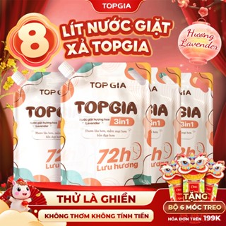 Nước Giặt Xả Đa Sắc TOPGIA Hương Lavender Dung Tích 2L Đánh Tan Vết Bẩn Lưu Hương 72H 