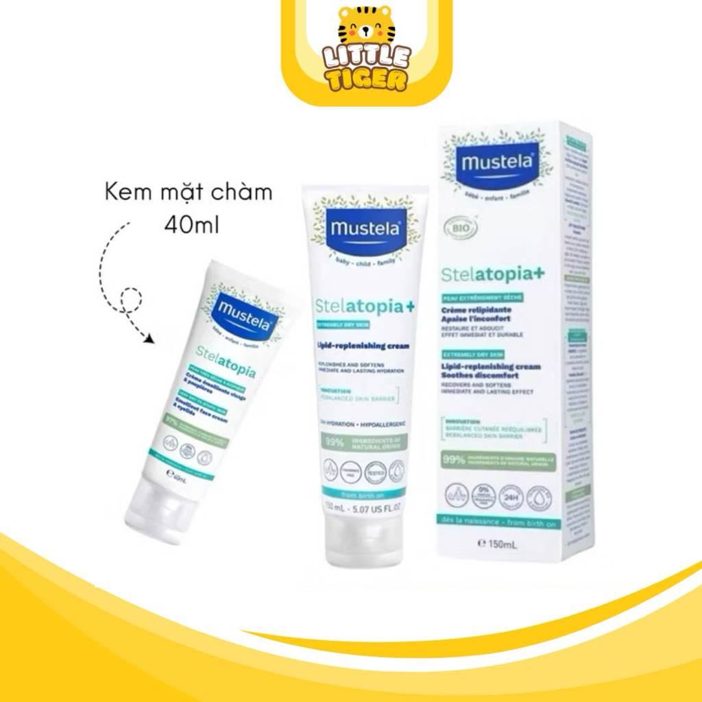 Kem dưỡng da chàm cho bé Mustela mẫu mới - Kem Chàm Mustela Cho Trẻ Sơ Sinh & Em Bé 150ml Phiên Bản 