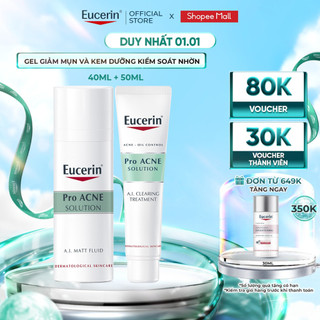  Bộ Gel giảm mụn sau 1 tuần Pro Acne A.I.Clearing Treatment 40ml & Kem dưỡng ẩm kiểm soát nhờn & giảm mụn Matt Fluid 50ml 