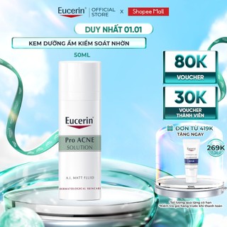  Kem dưỡng ẩm kiểm soát nhờn & giảm mụn Eucerin Matt Fluid 50ml 