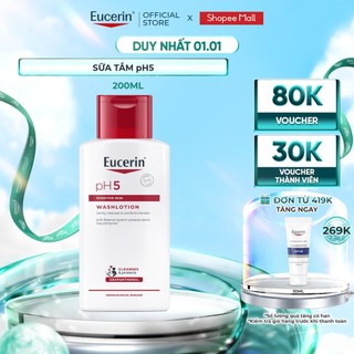  Sữa tắm cho da cơ thể nhạy cảm Eucerin pH5 Sensitive Skin Washlotion 200ml 