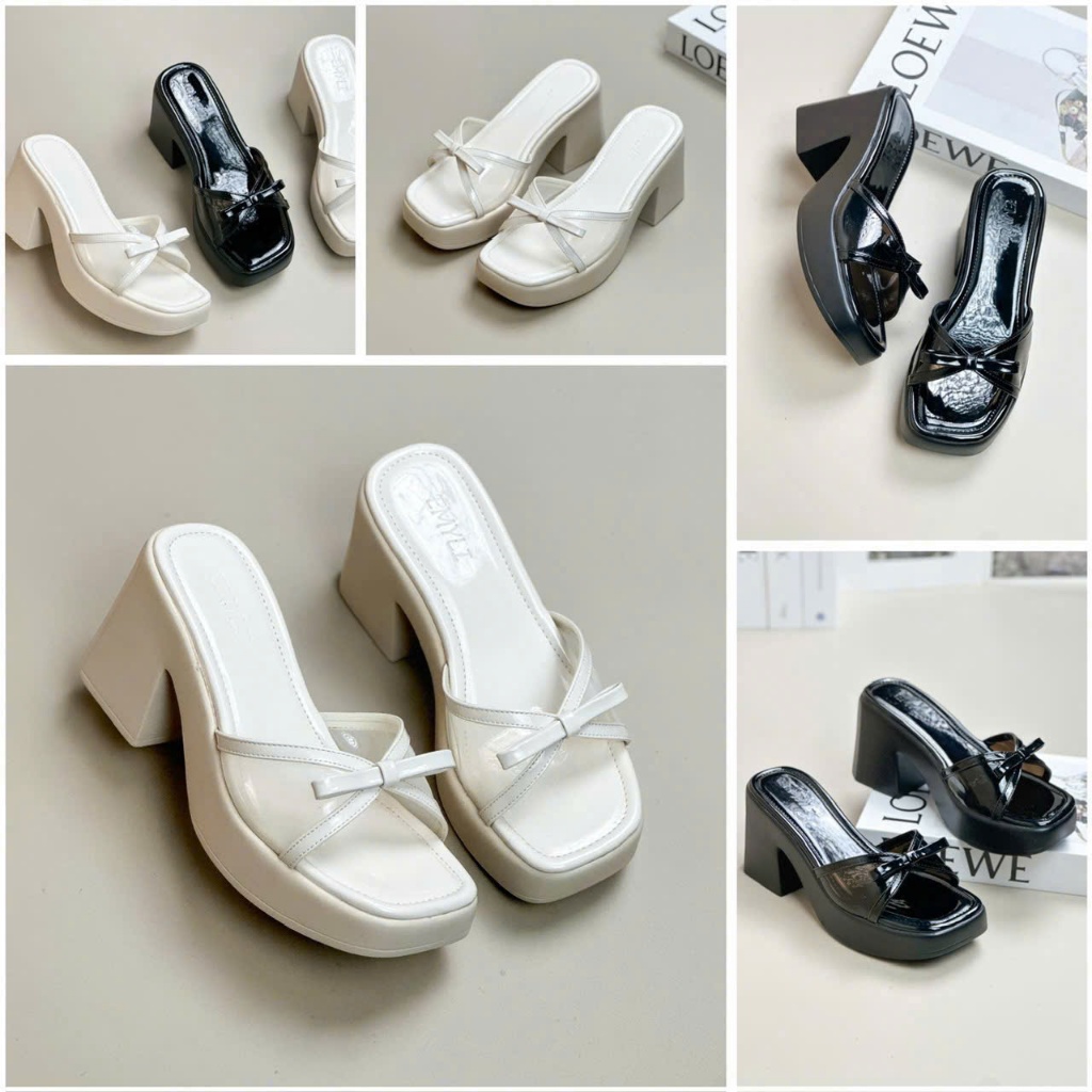 DÉP XUỒNG NỮ PHỐI NƠ E94 FULBOX