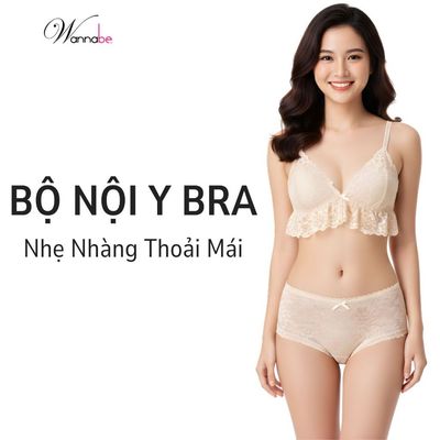 Nội y bộ WANNABE set áo ngực brallete mỏng quần lót ren xinh giúp bạn hâm nóng tình yêu ANR04