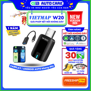   Hỏa tốc  GB AUTO - VIETMAP W20 2026 Android CarPlay không dây cho ô tô có dây 2 trong 1 -  Hàng chính hãng 