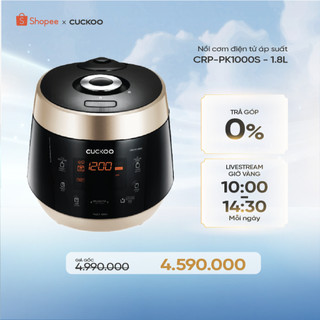  Nồi cơm điện tử áp suất CUCKOO CRP-PK1000S 1,8 lít - Hàng chính hãng 