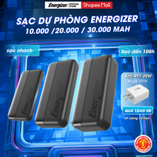  Pin Sạc Dự Phòng Energizer 10000mAh  20000mAh  30000mAh Output 15W 3 cổng Sạc Ra Bảo Hành 1 Năm 
