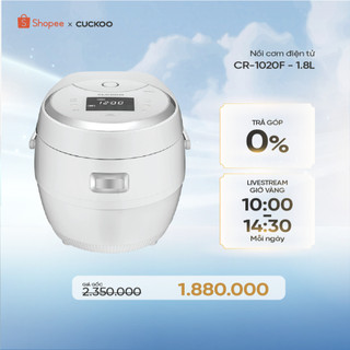  Nồi cơm điện tử Cuckoo 1,8L CR-1020F - Bảng điều khiển LED - Lòng nồi chống dính - Chất lượng Hàn Quốc - Hàng chính hãng 