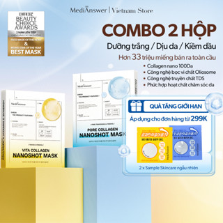   COMBO 2 HỘP  Mặt nạ thạch nanoshot Vita Pore Nanoshot collagen mask - 37g miếng. 