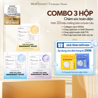   COMBO 3 HỘP  Mặt nạ thạch Collagen Nanoshot MEDIANSWER Vita Pore Calming Collagen Nanoshot Mask 37g | 5 miếng hộp 